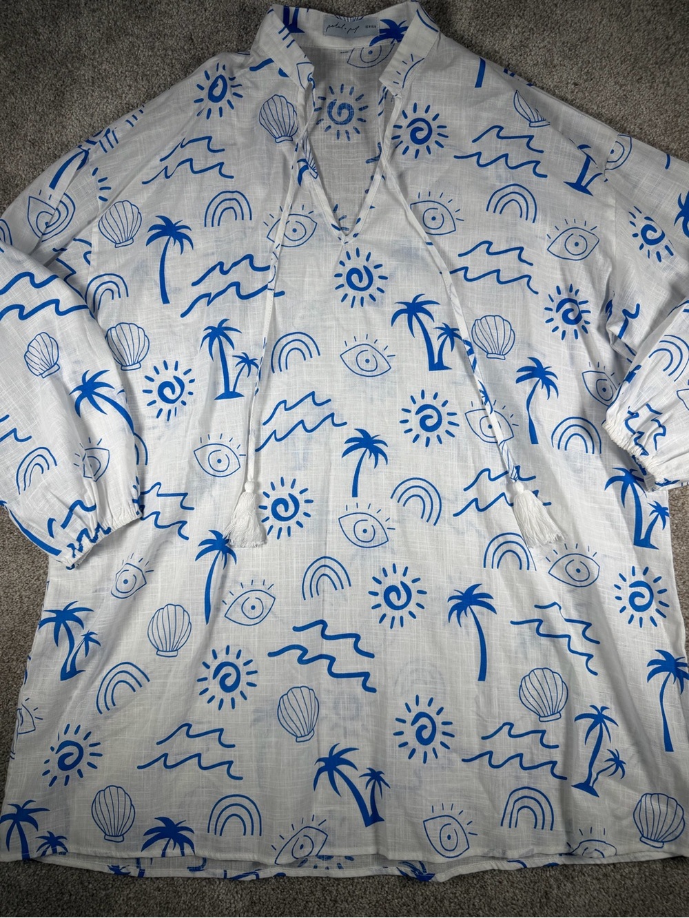 Laila Vacation Split Neck Minidress
Petal & Pup